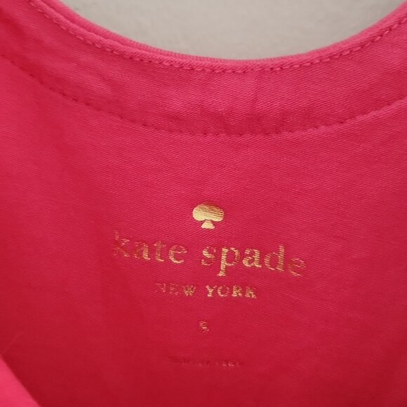 KATE SPADE | Long Sleeve Shirt Top Back With Bow Details Pink Sz SMALL - Picture 3 of 5